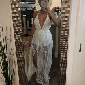 White Lola shoetique romper/dress